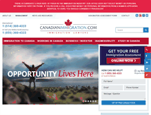 Tablet Screenshot of canadianimmigration.com