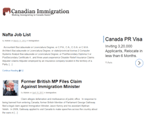 Tablet Screenshot of canadianimmigration.co